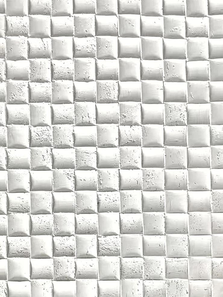 Travertine Mosaic close up, the domed squares and their shadows